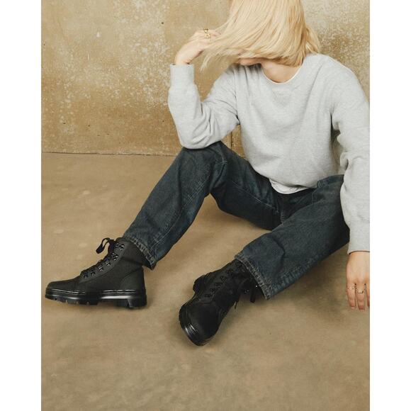 Dr. Martens Combs Womens Poly Casual Boots - 6 Black - Picture 3 of 7